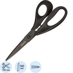 Ножницы Attache selection Jaguar 190 мм эргон.руч,покр.Titanium black фото 2