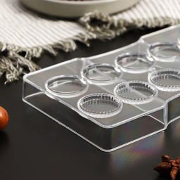 Форма для конфет и шоколада KONFINETTA Медаль, 20?12?2.5 см, 10 ячеек 3.3?0.4 см, прозрачная фото 2