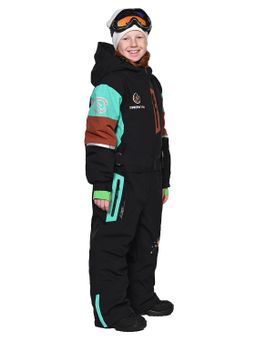 Комбинезон T-9080 Черно-бирюзовый