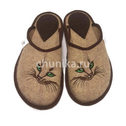 Тапочки без задника, вышивка «кошечки» - Чуника фото 8