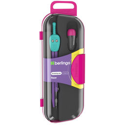 Готовальня Berlingo "Raze" 2 предм., циркуль 135мм, мятный (DS_40002c) в пласт. футляре