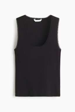 Top con ribetes de encaje - H&m фото 4