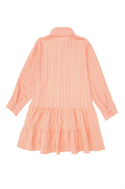 Тканое платье цвета лосося для девочки Неожиданная скидка в корзине - U.s. polo assn фото 4