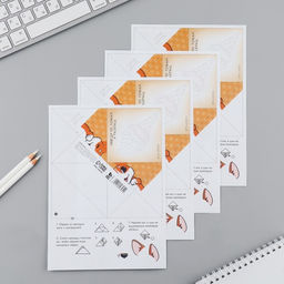 Цена за 20 шт. Закладки-оригами «Корги», МИКС