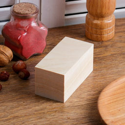 Брусок для резьбы по дереву, росписи, из липы, 50×50×100 мм