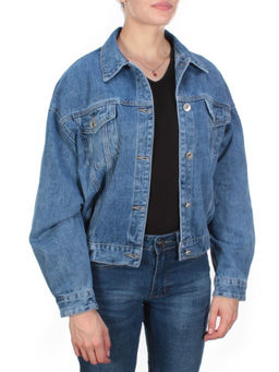829 BLUE Куртка джинсовая женская (100% хлопок) - Фабричный китай фото 9