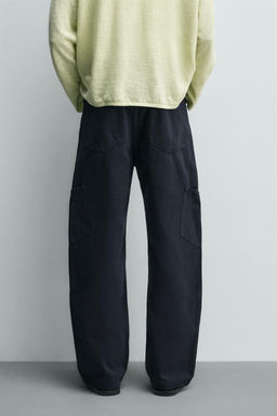 PANTAL?N CARGO STRAIGHT FIT / Marino oscuro - Zara фото 3