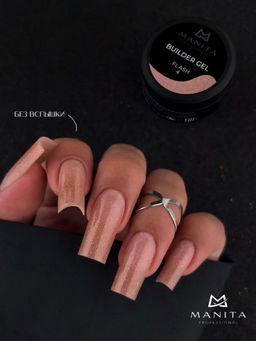 Manita Professional Гель моделирующий для ногтей с хлопьями юки / Builder Gel Flash №04, 15 мл