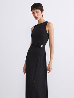 Bisiklet Yaka B?zg?l? Elbise