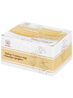 Чайная пара 4 пр 350 мл 14*10,5*7 см Кантри Крафт, бежевый, фарфор - Elan gallery фото 8