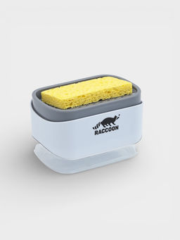 Дозатор для моющего средства с подставкой для губки Raccoon, губка в комплекте