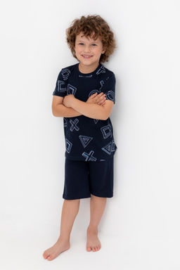 К 1614/объемные фигуры,индиго пижама дет