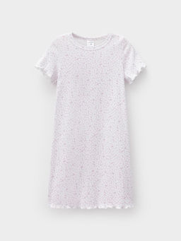 К 1180/нежно-лавандовый,лепестки цветов сорочка ночная для дев