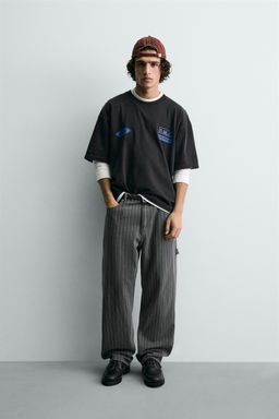 PINSTRIPE BAGGY FIT TROUSERS - Zara фото 11