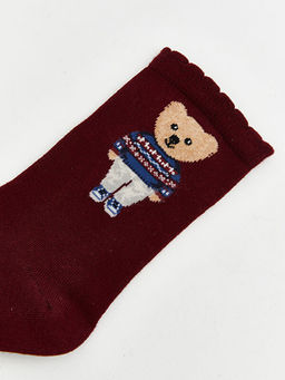 Ay? Teddy Bask?l? Kad?n Soket ?orap