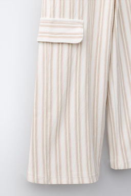 PANTAL?N WIDE LEG CARGO RAYAS / Crudo - Zara фото 4