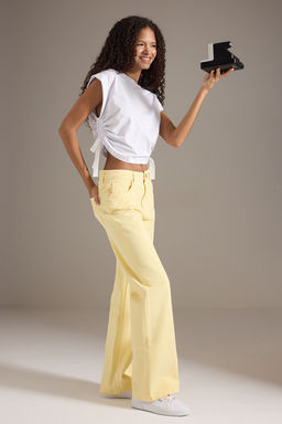 Sar? Yuksek Bel Wide Leg Jeans TWOSS25JE00252 - Trendyolmilla фото 2