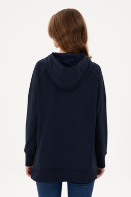 Женская темно-синяя толстовка с капюшоном - U.s. polo assn фото 5