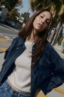 100% LEATHER BOMBER JACKET - Zara фото 18