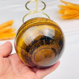 Шар из Тигрового глаза на подставке