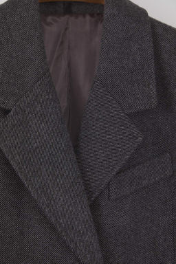 Koyu Gri Diagonel Mono Kapama Fitted K?sa Kase Kaban TWOAW26KB00036 - Trendyolmilla фото 8