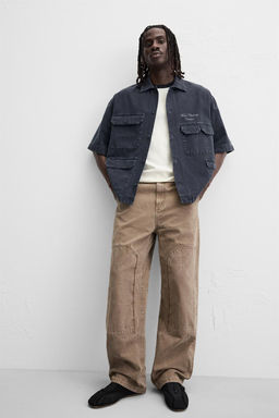 UTILITY EMBROIDERED POCKET SHIRT - Zara фото 6