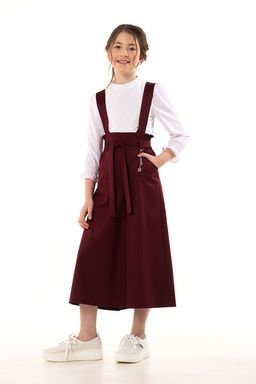 Школьный полукомбинезон для девочки Mooriposh, модель 1404
