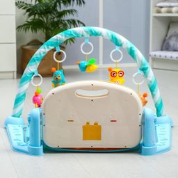 Развивающий коврик Жирафик, с пианино, голубой - Simaland фото 10