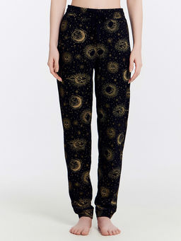 Брюки женские черные с созвездиями - Mark formelle фото 2