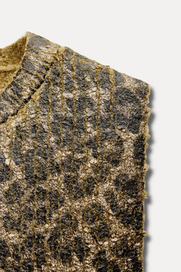 ANIMAL PRINT FOIL WAISTCOAT - Zara фото 5