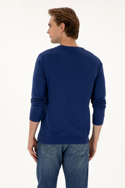 Erkek _ndigo Basic Sweatshirt Sepette S_rpriz _ndirim - U.s. polo assn фото 5