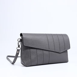 Сумка-клатч на магните, длинный ремень, цвет серый - Simaland фото 3