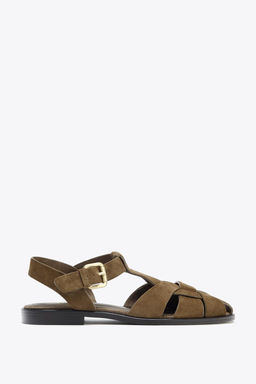 SPLIT SUEDE CAGE SANDALS - Zara фото 3