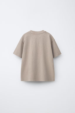 CONJUNTO CAMISETA Y BERMUDA LISO GARMENT DYE / Tostado - Zara фото 3