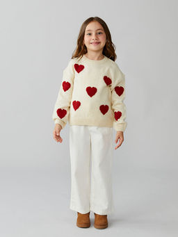 Bebe Yaka K?z ?ocuk Triko Kazak