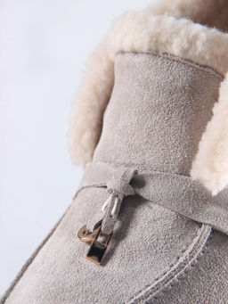 Ботинки 306.1593be.Каменный замша/шерсть