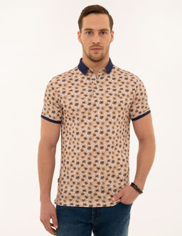 Kahverengi Slim Fit Polo Yaka Ti__rt