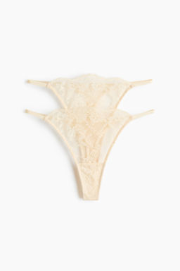 Pack de 2 bragas thong de encaje