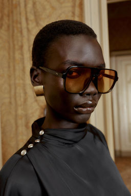 SATIN BLOUSE WITH SHOULDER BUTTONS - Zara фото 4