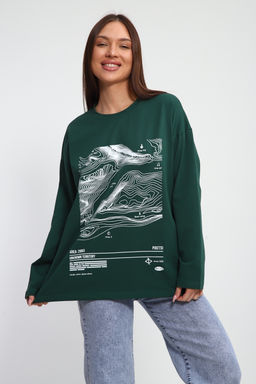 Лонгслив унисекс с принтом Карта ЛГ-01