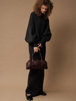 Кожаная сумка Nora DBR 31148 зимняя вишня фото 7