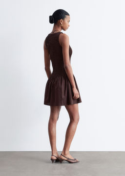 Minivestido en popelina de algod?n fruncido - H&m фото 8