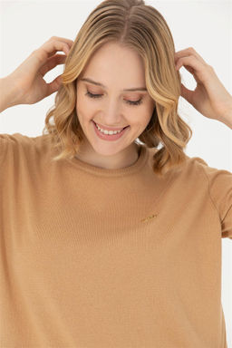 Женский базовый свитер песочного цвета - U.s. polo assn фото 9