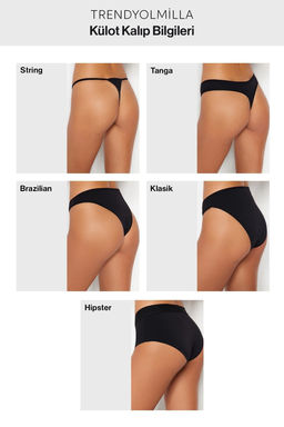 Trendyolmilla Siyah 3lu Paket Pamuklu Klasik Orme Kulot THMAW24KU00007  фото 8