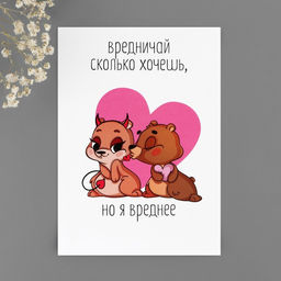 Открытка мини, набор на 14 февраля «Вечер для влюбленных», 10 шт, 10,5 х 14,8 см