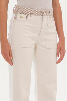 Женские кремовые джинсовые брюки Неожиданная скидка в корзине - U.s. polo assn фото 6