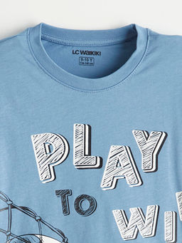 Bisiklet Yaka Bask?l? Erkek ?ocuk Pijama Tak?m