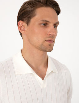 Ekru Slim Fit Polo Yaka Triko Ti__rt - Pierre cardin фото 2
