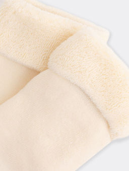 Цена за 5 пар! Теплые детские носки кремового цвета - Mark formelle фото 4