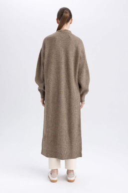 Кардиган стандартного кроя с V-образным вырезом - Defacto фото 5